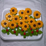 Sunflower w/ Ladybug Kitchen Magnet