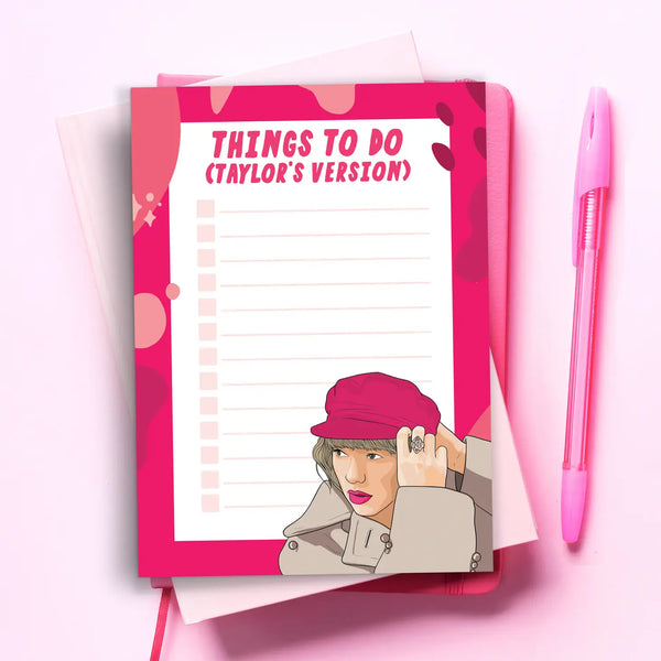 Taylor Swift To Do List Notepad