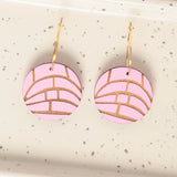 Pink Concha Hoops