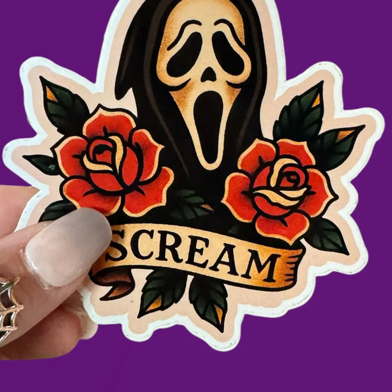 Scream Tattoo Sticker