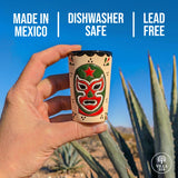 Green Luchador Shot Glass