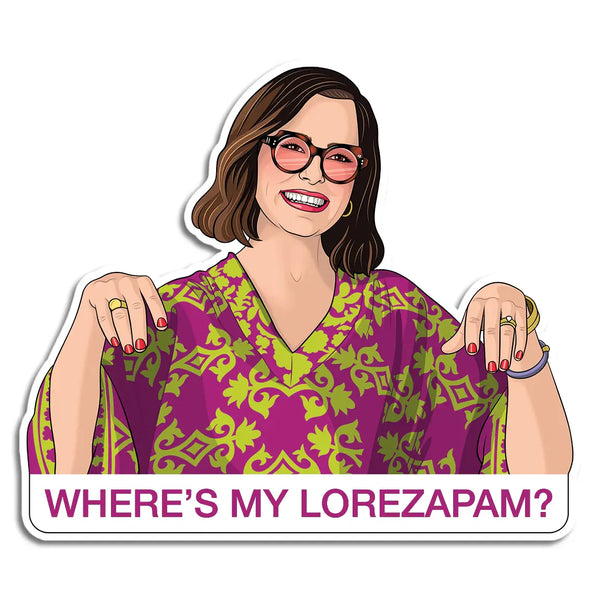 Where's My Lorezapam? Victoria White Lotus Die Cut Sticker