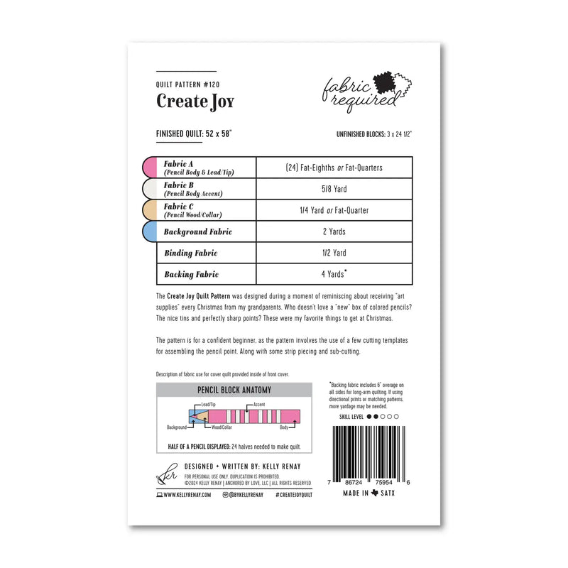 Create Joy Quilt Pattern