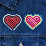 Thick Lines Heart (Black/Red) Souvenir Patch