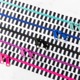 Black & White Striped Zippers