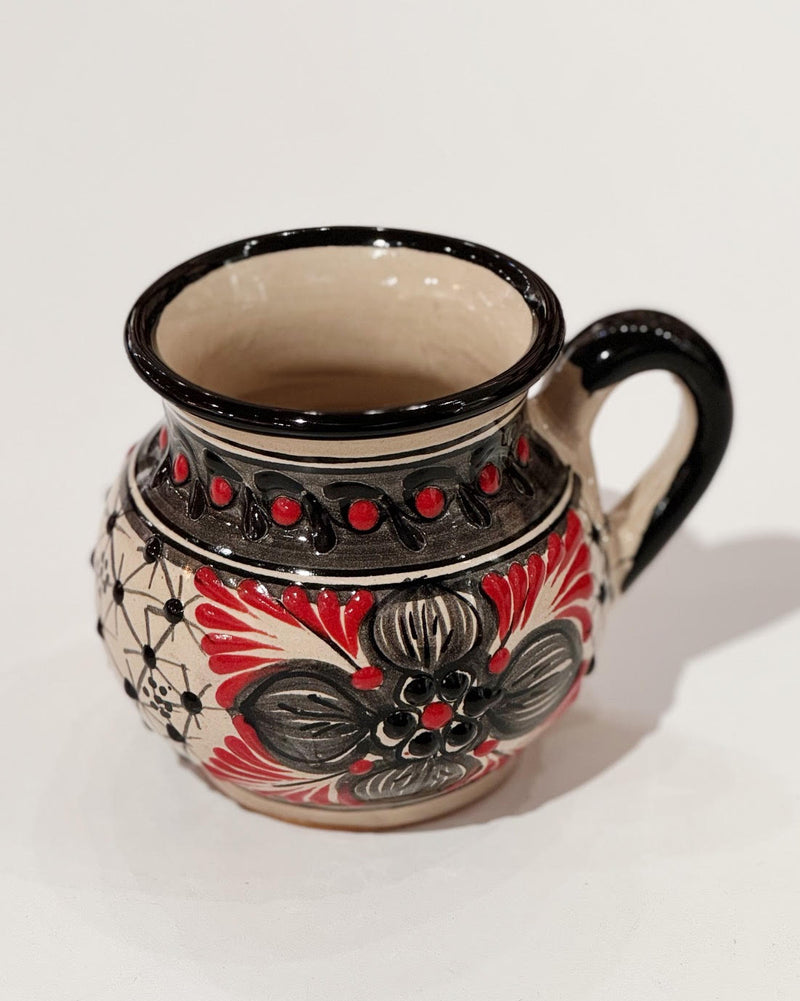 Black and Red Floral Talavera Mug