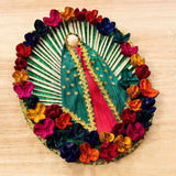 Woven Corn Husk Virgen de Guadalupe