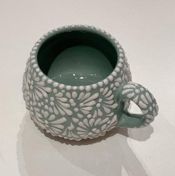 Tiffany Blue and White Talavera Mug