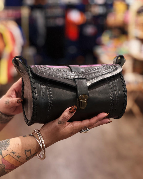 Leather Barrel Bag