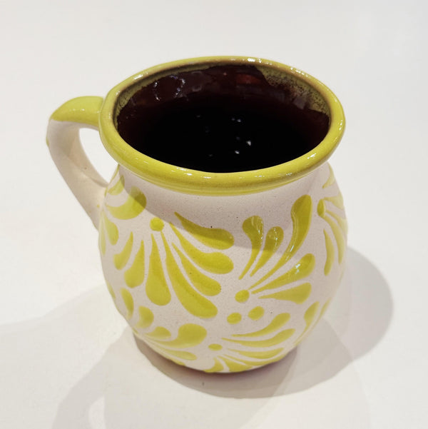 White w/ Light Lime Engobe Mug