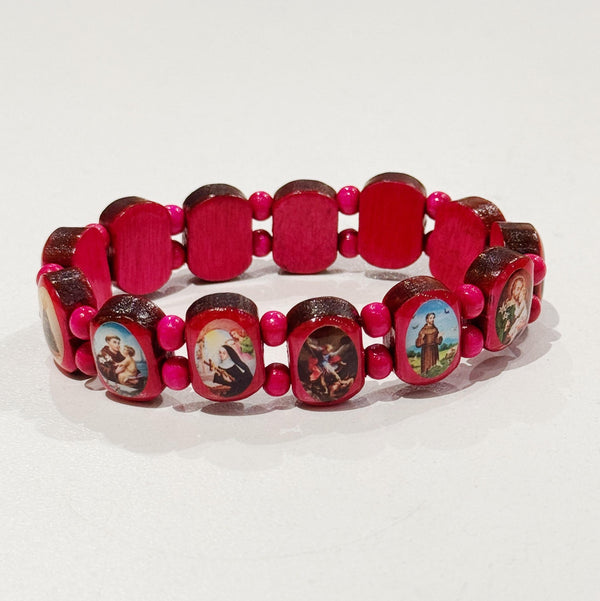 Pink Wood Prayer Bracelet
