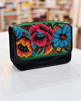 Small Leather Floral Crossbody