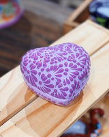 Lilac Heart Talavera Trinket Box