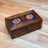 Small Wooden Tile Trinket Box