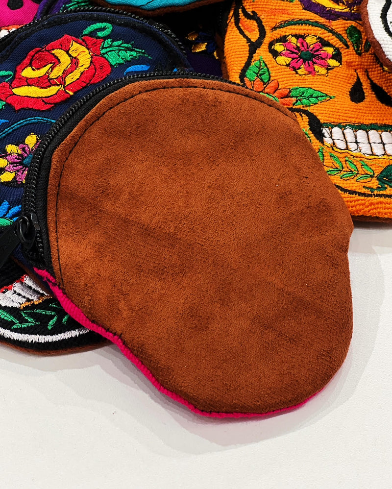 dia de los muertos sugar skull coin purse from Sew Bonita in multiple colors