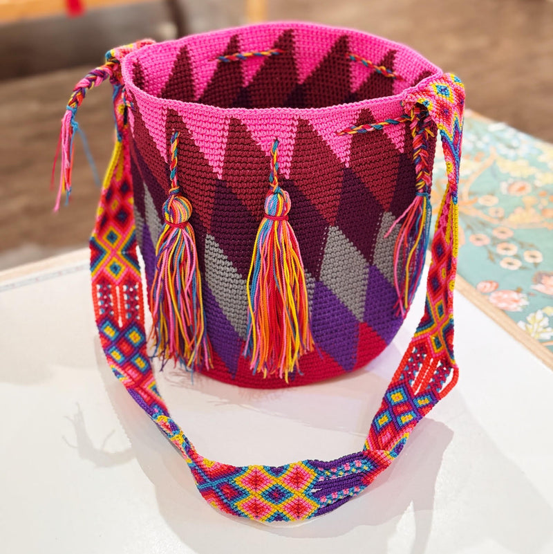 Patterned Wayuu Bucket Bag