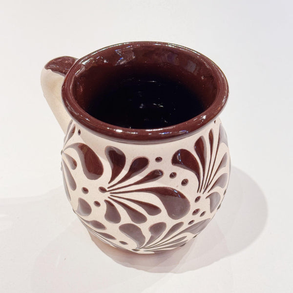 White w/ Brown Engobe Mug