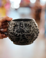 Black on Gray Talavera Latte Mug