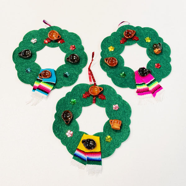 Felt Wreath Barro Ornament