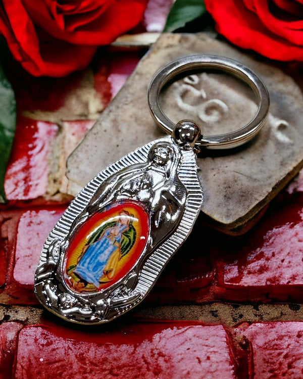 Virgen de Guadalupe (Virgin Mary) Metal Keychain