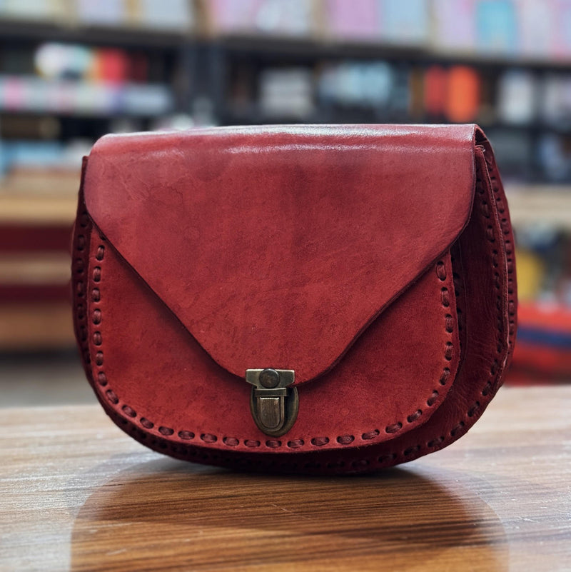 Leather Saddle Bag Crossbody