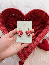 Red Talavera Heart Earrings