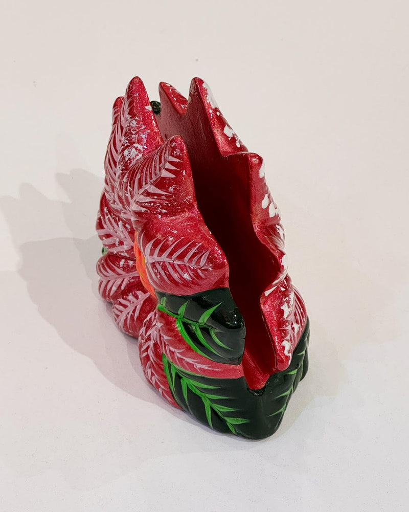 Ceramic Poinsettia Napkin Holder