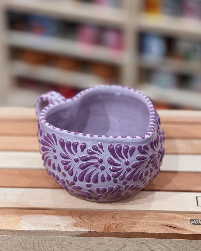 Lilac Heart Shaped Talavera Mug