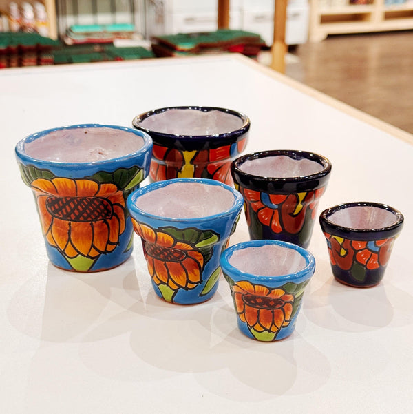 3 Piece Mini Talavera Planter Set