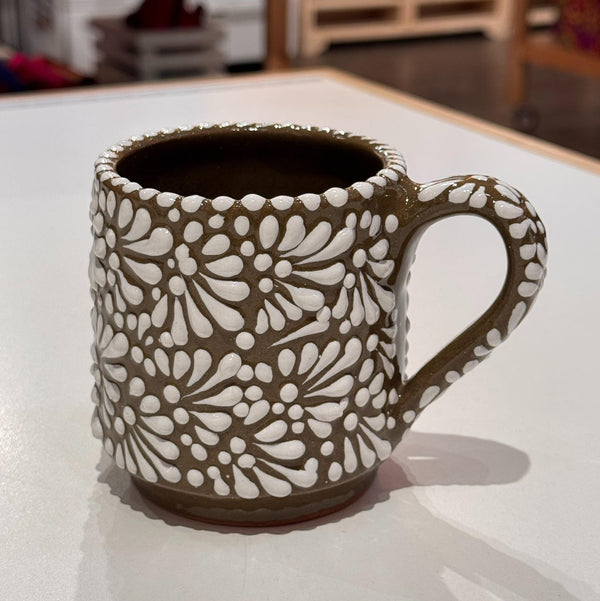 Dark Olive Talavera Coffee Mug