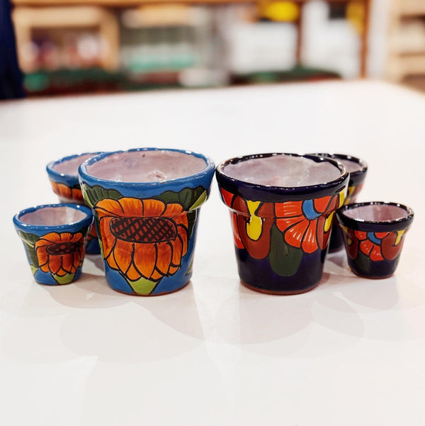 3 Piece Mini Talavera Planter Set