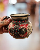 Black and Red Floral Talavera Mug