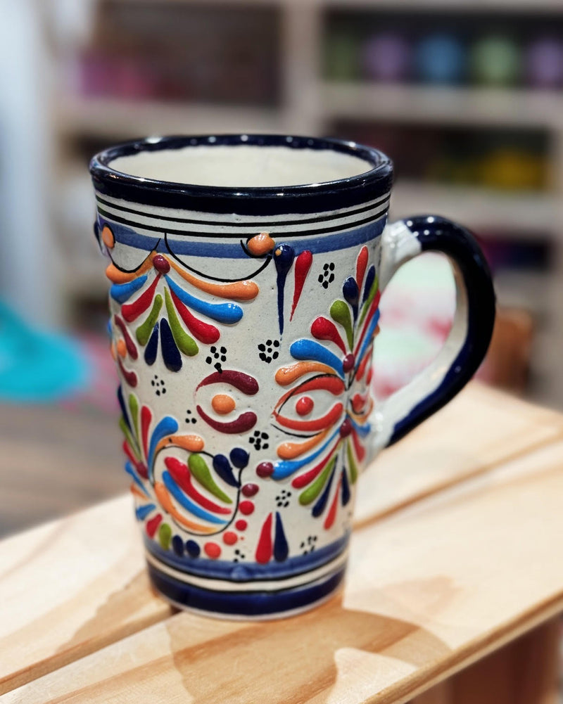 Fiesta Tall Talavera Mug at Sew Bonita in Corpus Christi, TX.