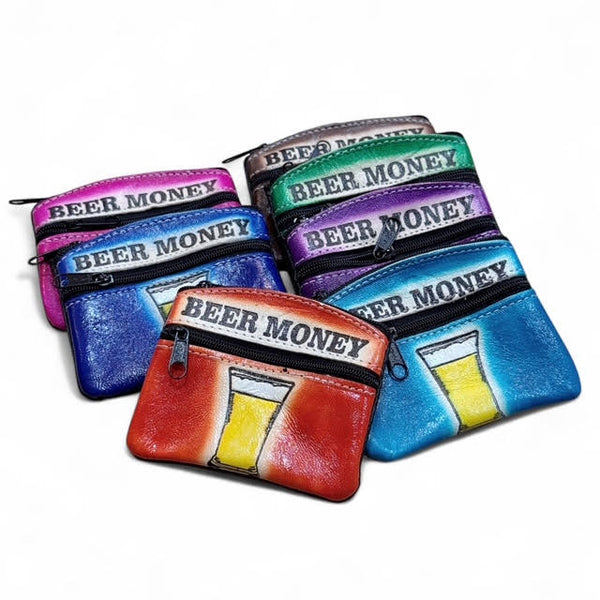 Beer Money Leather Coin Purse