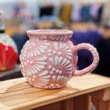 Light Pink Round Talavera Mug (w/Lip)