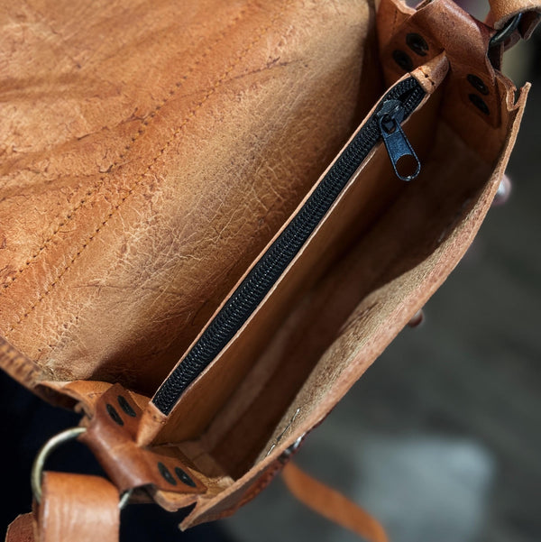 Small Leather Embroidered Crossbody