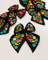 Embroidered Hair Bow