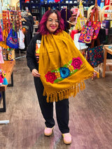 Embroidered Floral Rebozos