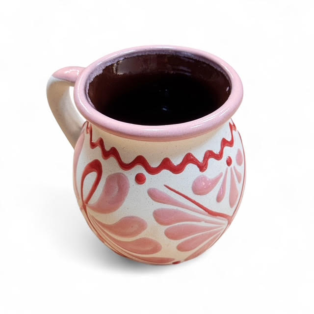 Pink w/ Dark Trim Engobe Mug