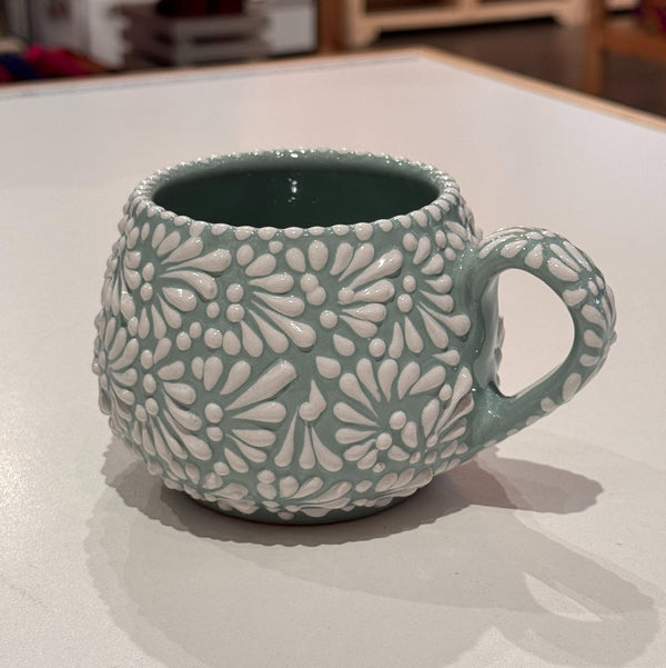 Tiffany Blue and White Talavera Mug