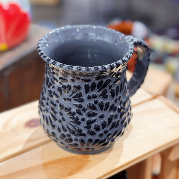 Black and Gray Talavera Mug (w/Lip)
