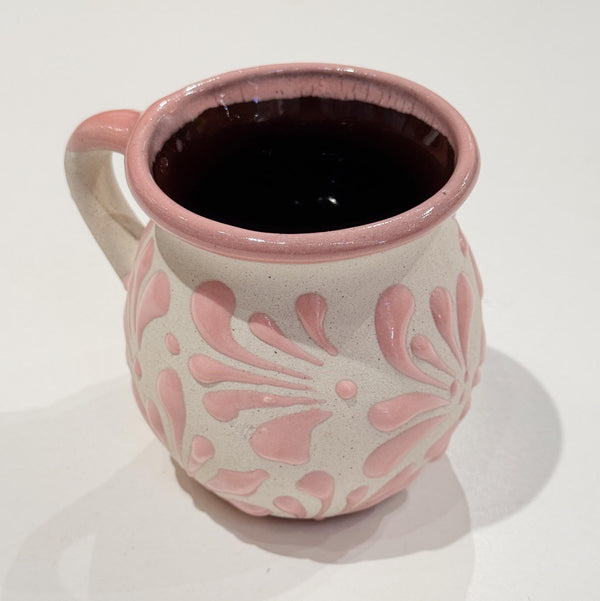 White w/Baby Pink Engobe Mug