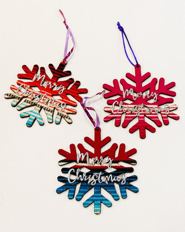 Serape Snowflake Ornament