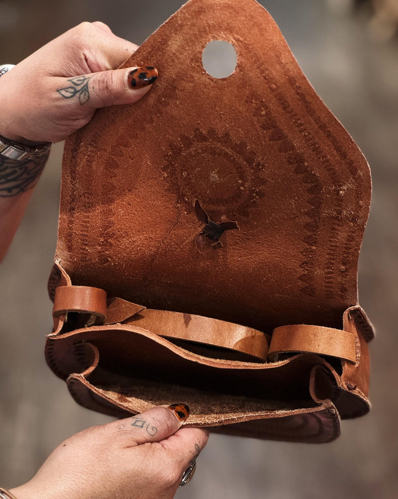 Leather Saddle Bag Crossbody