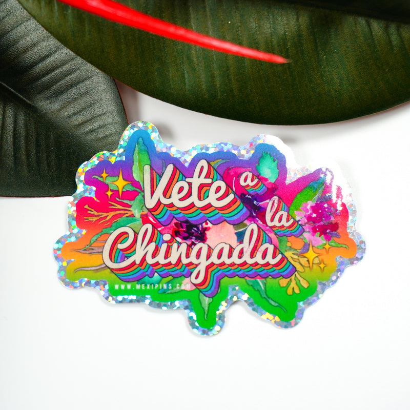 Vete a la Chingada Floral Sticker