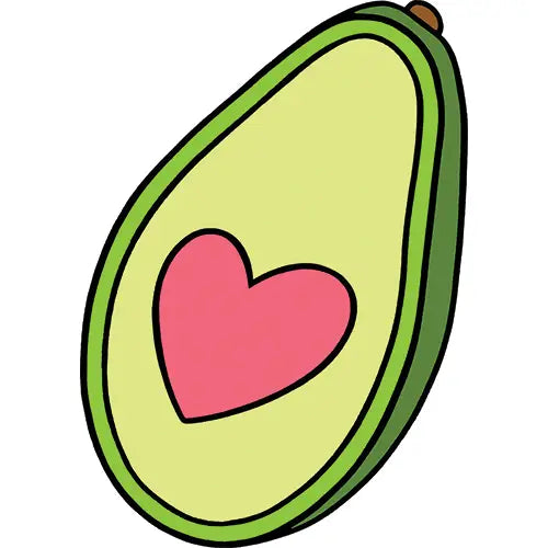 Avocado Heart Sticker