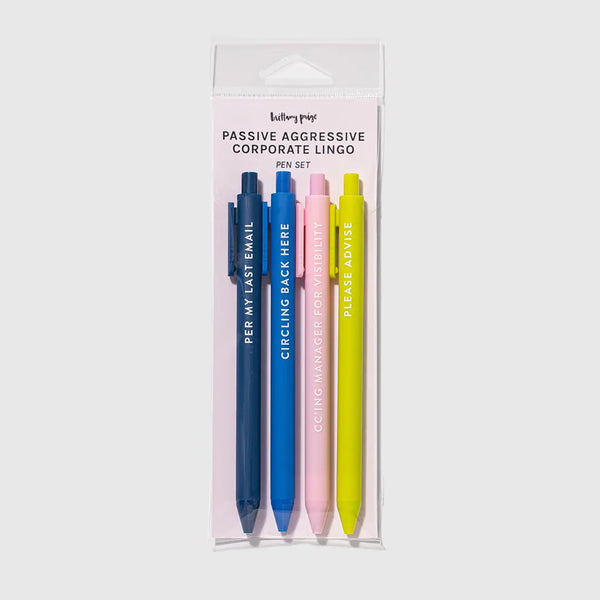 Passive Aggressive Corporate Pen Set