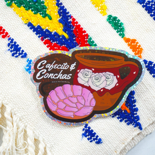 Cafecito & Conchas Sticker