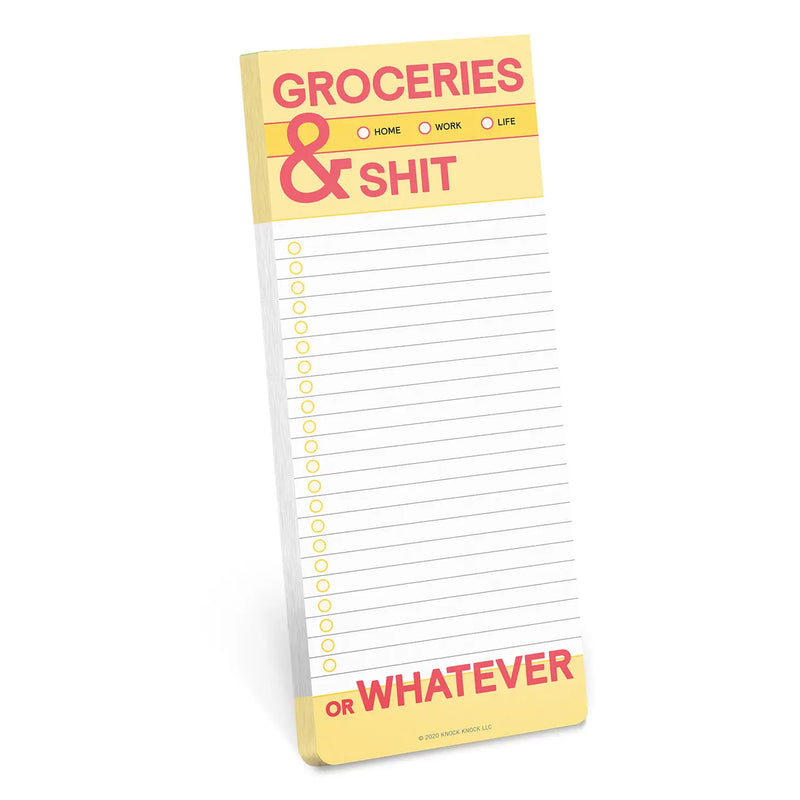 Groceries & Shit Notepad