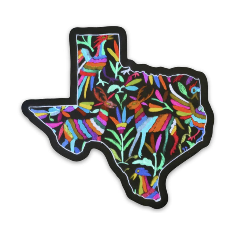 Black Texas Otomi Sticker